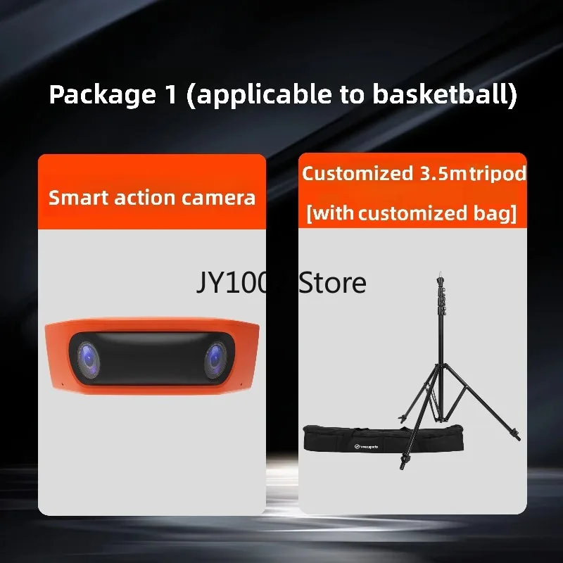 Waterproof Sports Camera AI Tracking 4K Live Stream 180 Wide Angle CMOS Sensor Remote Controller for Basketball