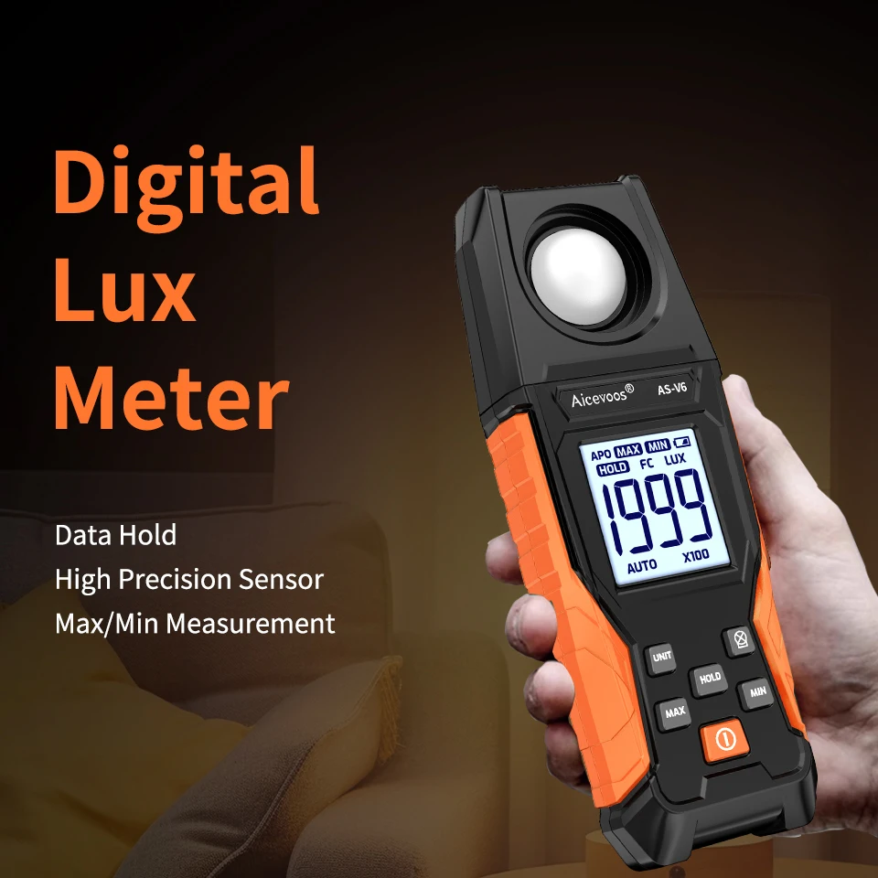 

Aicevoos Digital Illuminance Meter,High Precision Handheld Light Meter,Luxmeter Luminance Lux Test,Illuminance Tester,Lux Meter