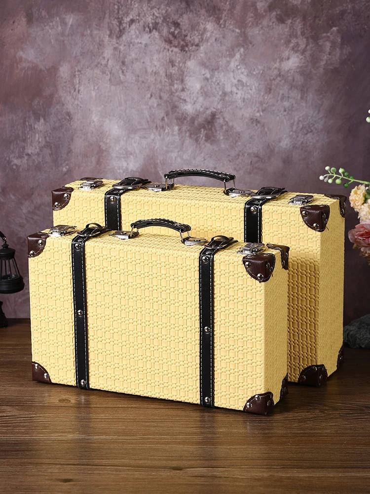 

Ретро-европейская кожаная сумка-органайзер, коробка для хранения, реквизит для фотосъемки, портативный дорожный кейс с окном, декоративная коробка, органайзер для мелочей