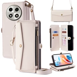Leather Flip Case for OPPO Find X9 X8s+ X8 Pro X7 Ultra X6 X5 Pro Lite Fundas with Lanyard Wallet Cover with Card Pocket