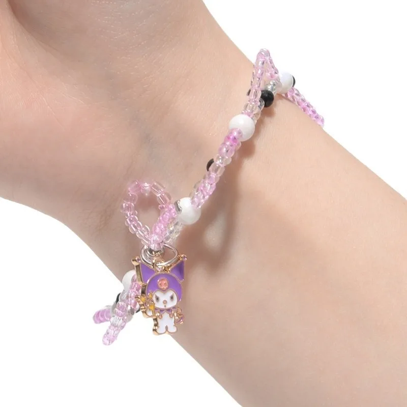 

New Cinnamoroll Kuromi Anime Kawaii Sanrio Ins Fashion Sanrio Bracelets Cute Cartoon Children Pendants Student Gifts Toys
