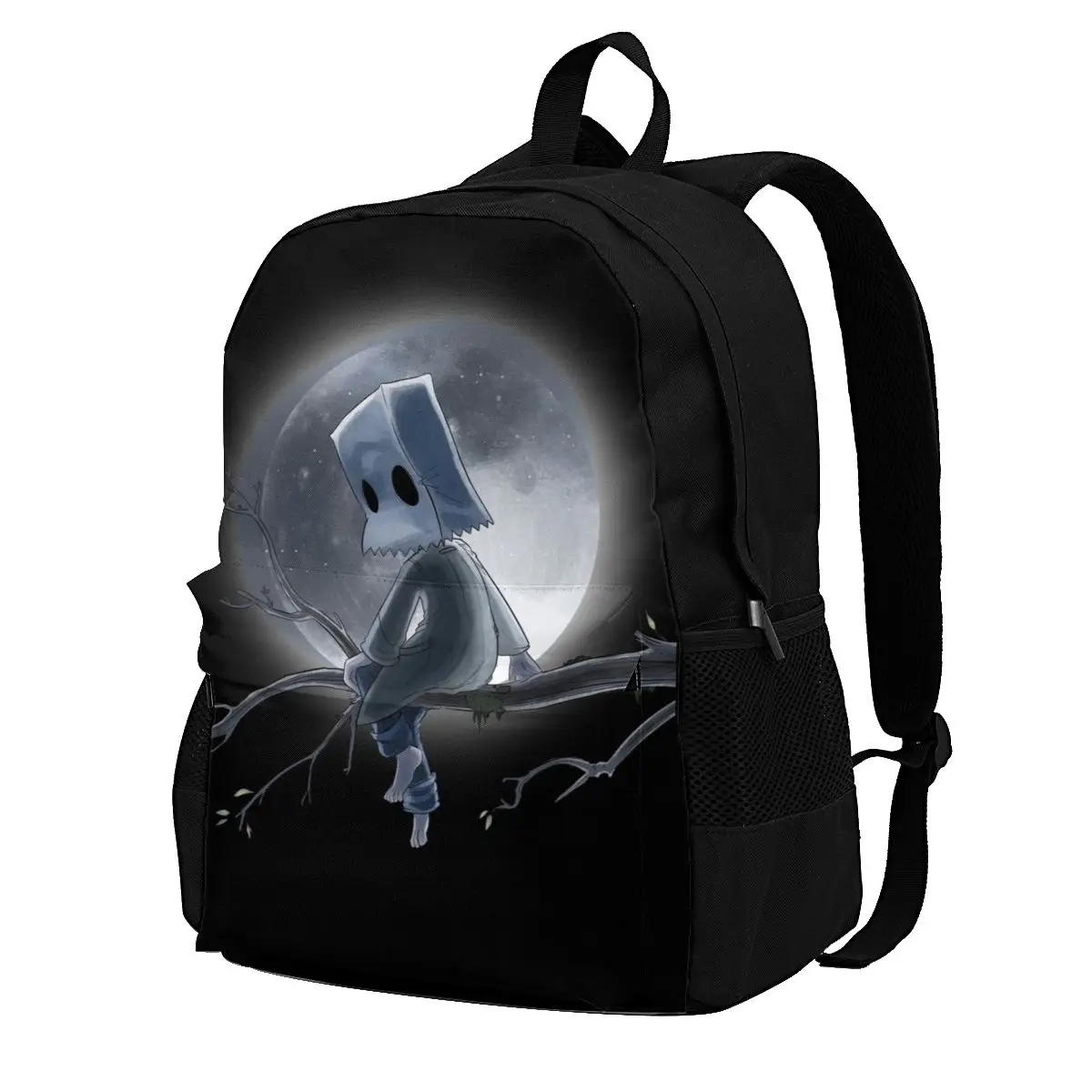 Mono Under The Moon Backpacks little nightmares lonely sad twig game Polyester School Runner Backpack Lightweight Cool Bags