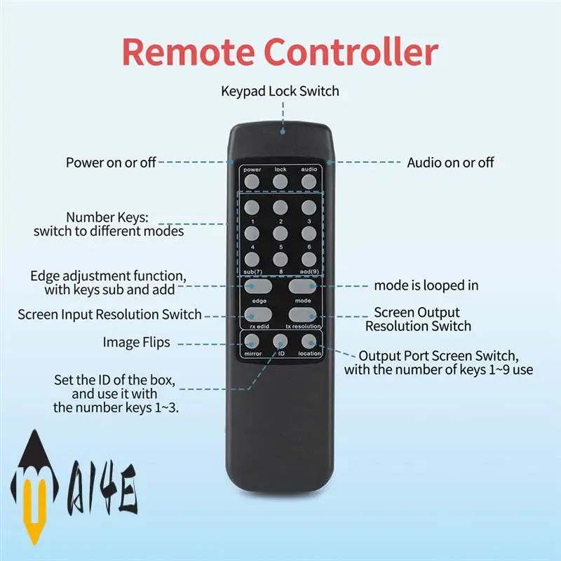 

4K 3X3-совместимый ТВ-видео настенный контроллер 3X4/4X3/4X4 мульти-видеоэкранный процессор с пультом дистанционного управления