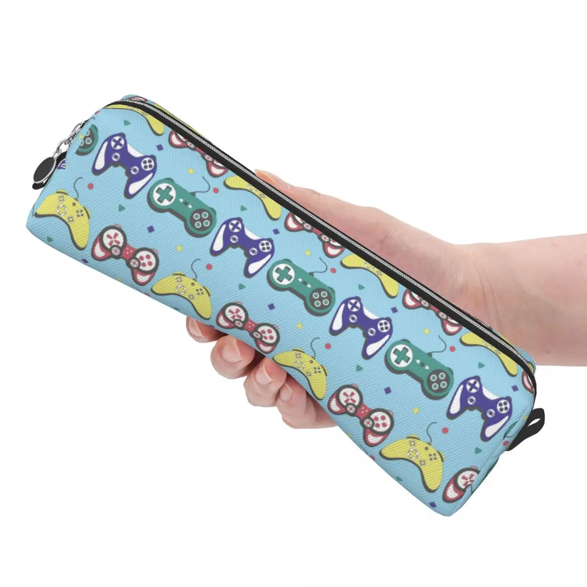 Game Controller Pattern Pencil Cases Pencil Pouch Pen for Girls Boys Large Storage Bag Students School Zipper Stationery