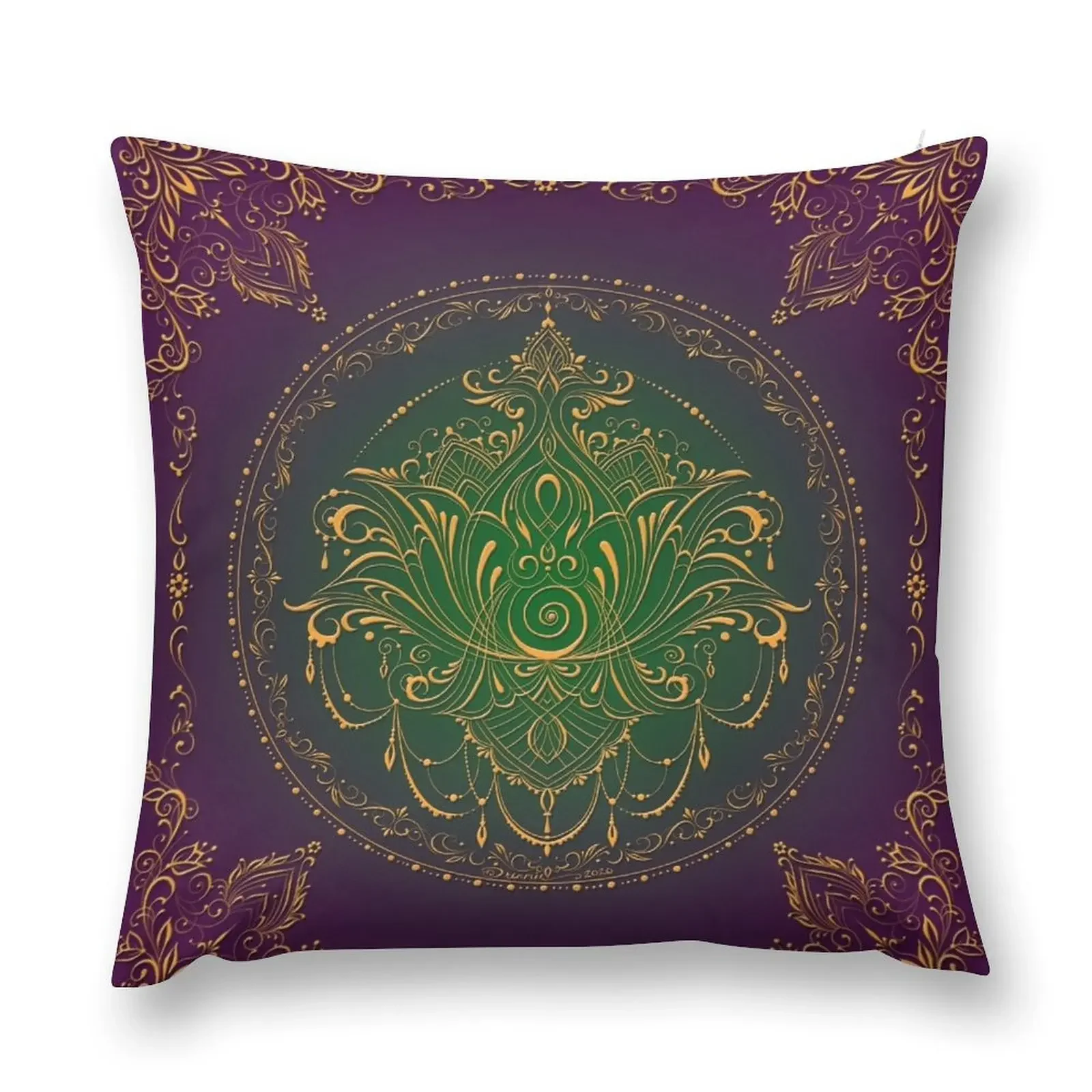 

Lotus Goddess in Peacock Purple Throw Pillow Cushions For Decorative Sofa Christmas Pillow Pillowcases pillow