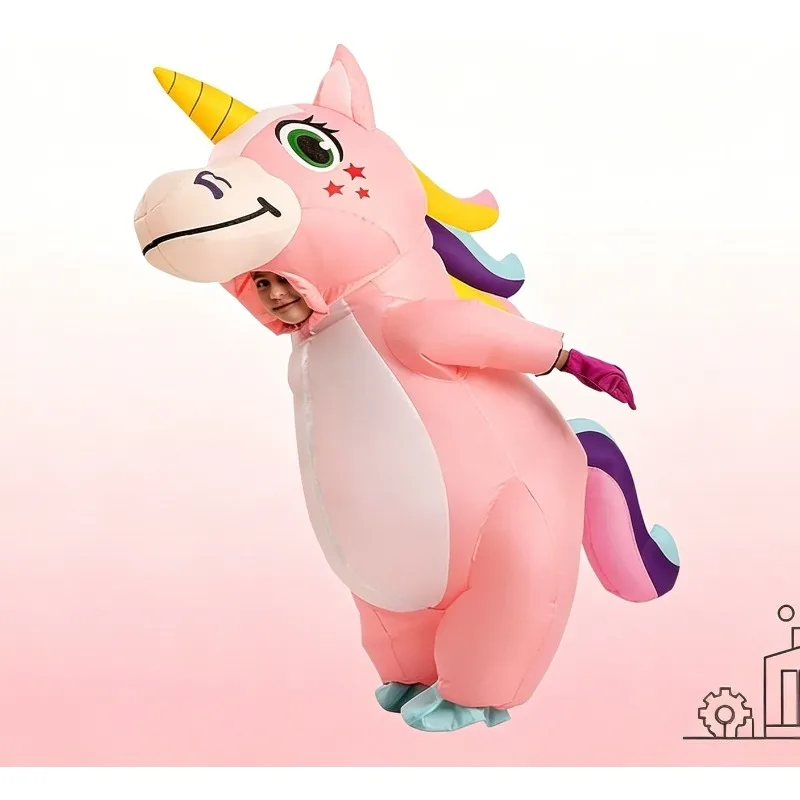 Halloween unicorn inflatable costume, fun unicorn inflatable full body dress up, suitable for Halloween carnival party