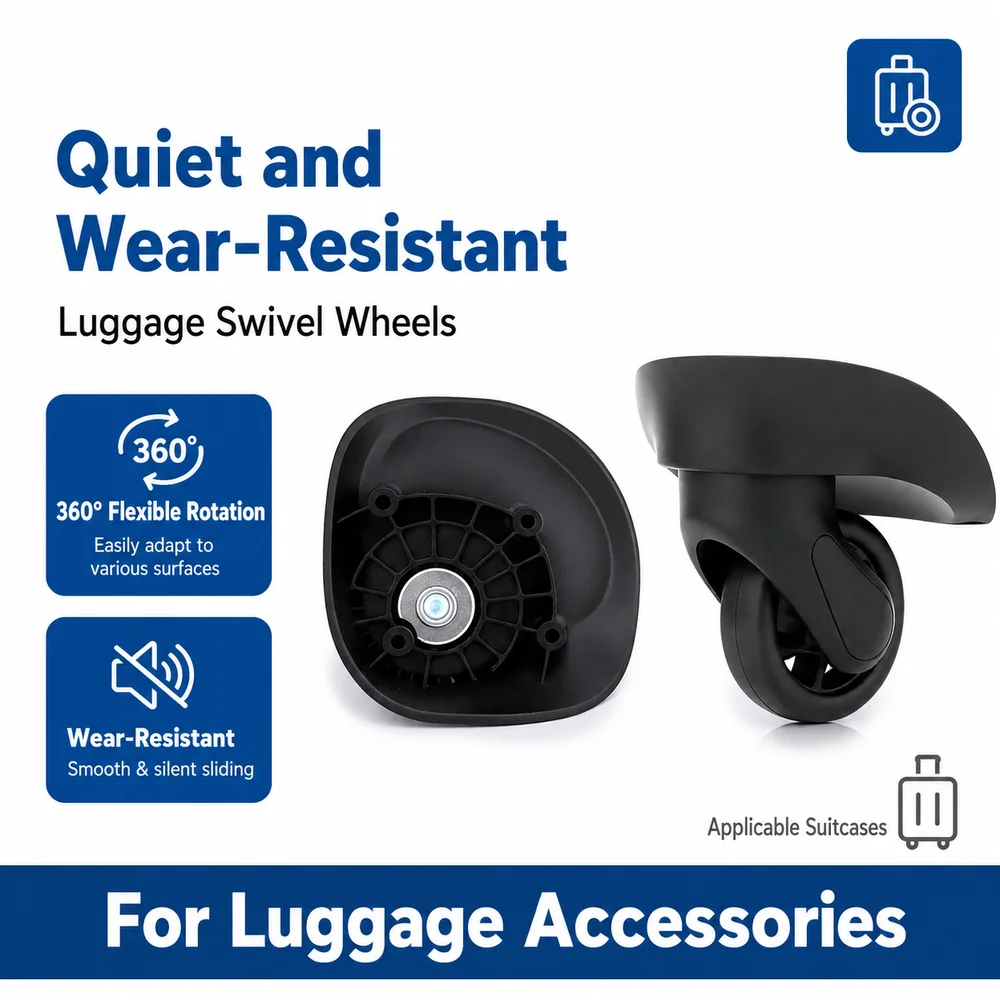 Universal Luggage Bracket For Samsonite 642 Heavy Duty Swivel Caster High Load Capacity Single Replacement Roller Parts Wheel Br