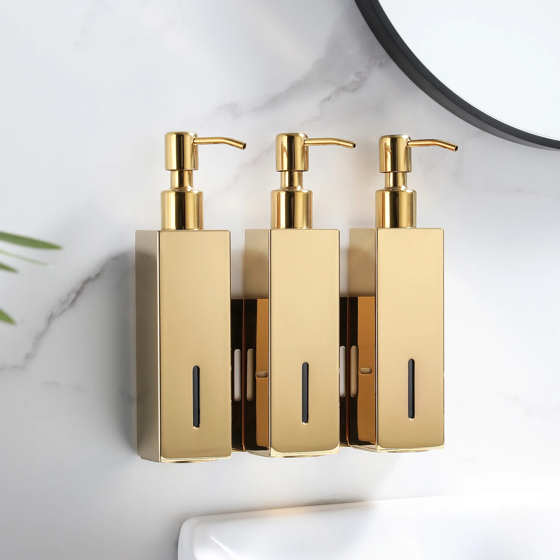 304 Stainless Steel, Wall-mounted Soap Dispenser, Shampoo, Shower Gel, Hotel Bathroom Dispenser, Hand Sanitizer Container