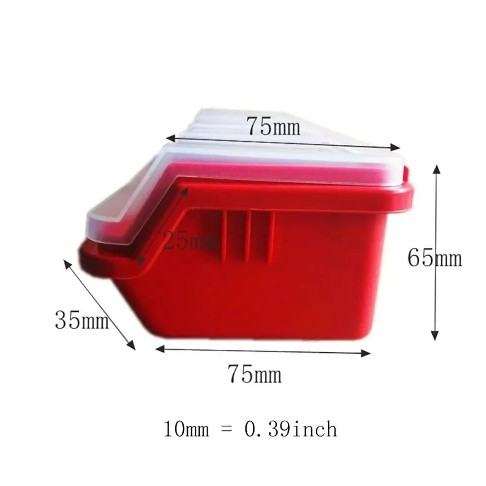 Imagem -06 - Plastic Parts Storage Box com Tampa Screw Organizer Tool Part Container Durable Bin Azul e Vermelho Display Compartimentos 1pc