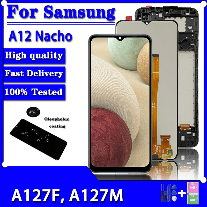 High Quality Screen A127 LCD Display For Samsung  A12 Nacho A12s LCD A127F SM-A127F LCD Display Touch Screen Digitizer