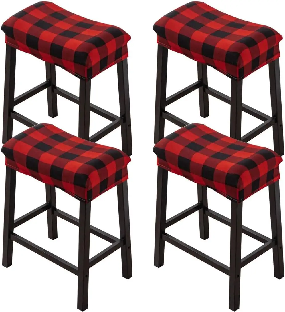 

Bar Stool Cover Rec Set Of 4 Printed Stretch Counter Height Bar Stools Slipcovers Stool Slipcover Bench Seat Protector Backl