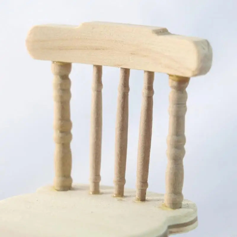 Modello scrivania della sedia non finita classica per decorazione della casa bambole Kid Creative Play A2UB