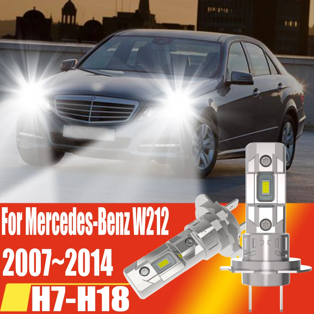 

2pcs H7 Led Headlight Canbus High Power Car Bulb White Auto Fog Light Moto Turbo Diode Lamp 12v For Mercedes Benz W212 2007~2014
