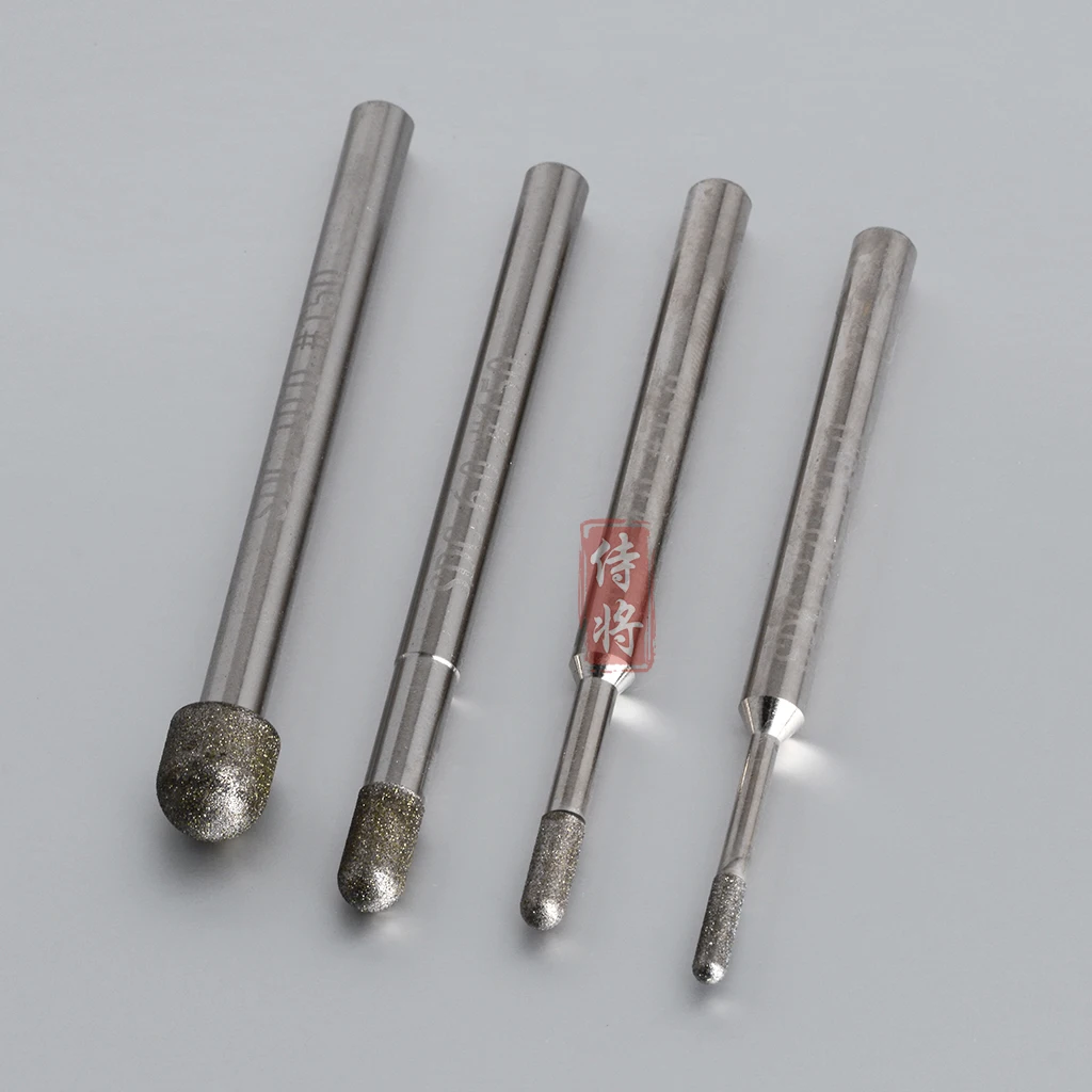 CNC Diamond Internal Hole Grinding Rod SDC Mounted Point Round Nose Diamond Burr for Precision Machining Metal Ceramic Grinding