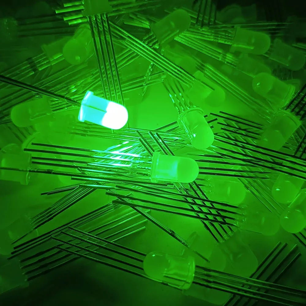 1000Pcs 4pin 5mm RGB Led Diode Llumination Light Tri Color Circular Common Anode Led F5 LED Red Green Blue