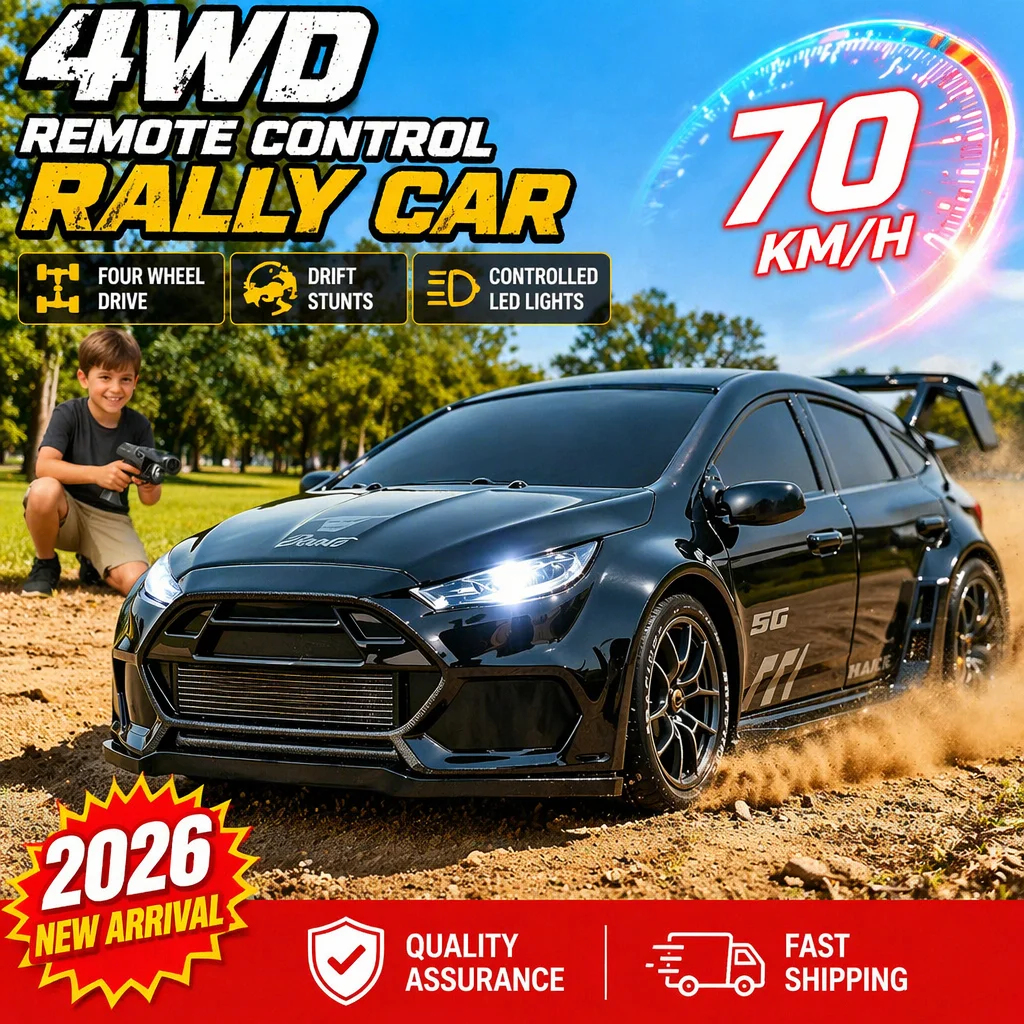 Carro de Corrida RC 70km/H, Carro Esportivo de Alta Velocidade com Controle Remoto 2.4g 4wd Brushless com Luzes LED para Crianças