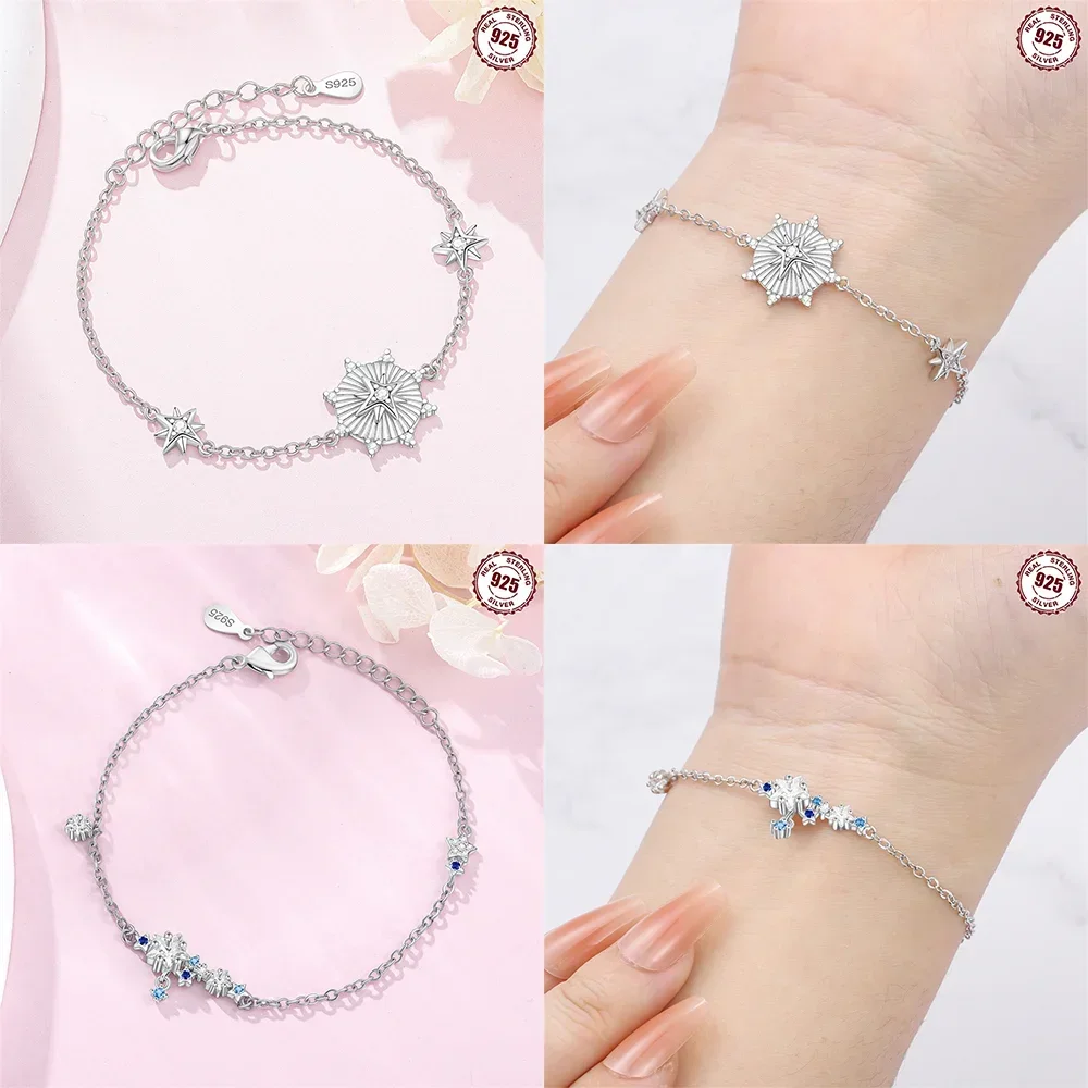 

Charms 925 Sterling Silver Beads Bracelet Oval Double Chain for Charms Plata 925 Originales Brand Beads DIY Jewelry Making Gifts