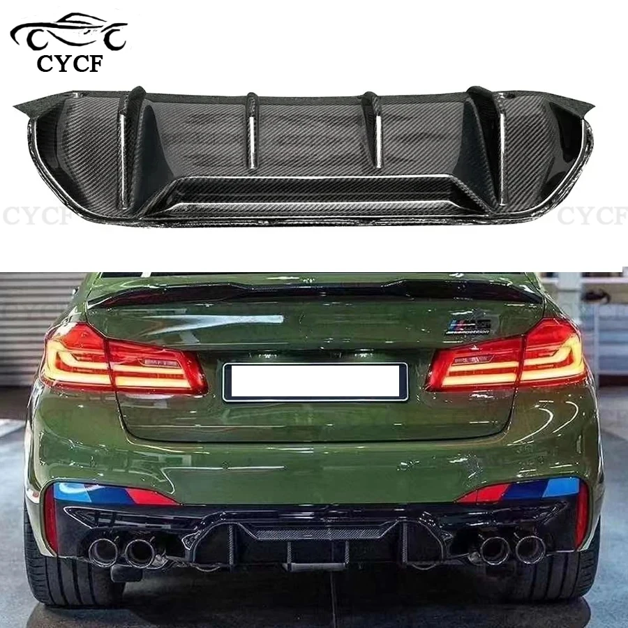 

For BMW M5 F90 MP Style Carbon Fiber Rear Lip Diffuser Back Bumper Spoiler Small Shunt encircleme Upgrade body kit