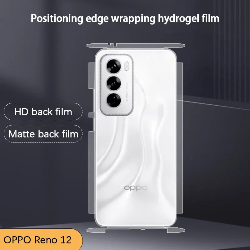 

Защитная пленка Full Cover для Oppo Reno12, мягкая, ультратонкая, из ТПУ, с защитой от царапин, HD/матовая, гидрогелевая пленка для задней панели