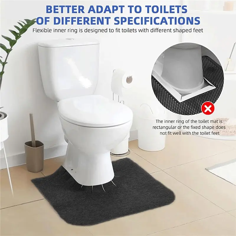 AF90-Upgrade Commode Potty Training Mats For Boys, Toilet Training Mats, Toilet Rugs, Toilet Rugs Shaped Washable