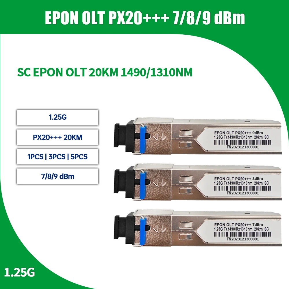 

EPON OLT SFP Module 7/8/9DB SC Port, Compatible with BDCOM TPLINK Ubiquiti HIOSO VSOL Think