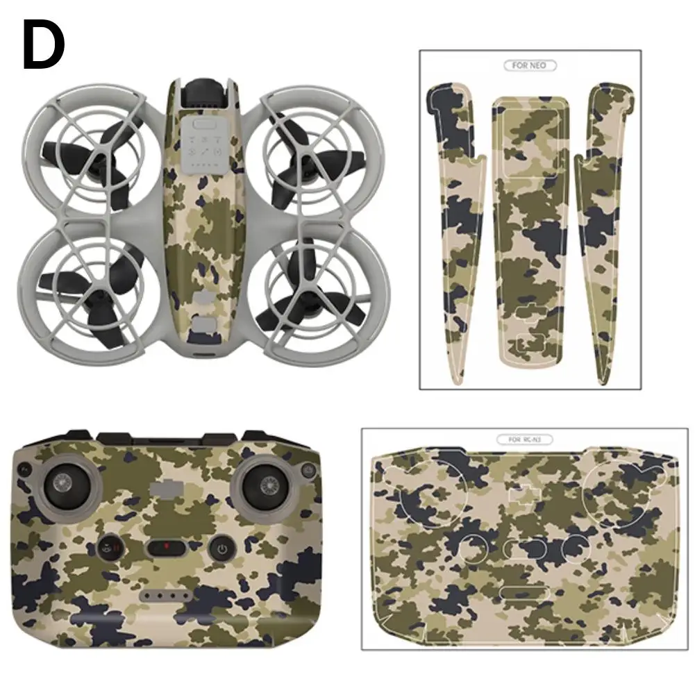 ملصق بولي كلوريد الفينيل لـ Dji Neo ملصق ملون كومبو طبقة رقيقة واقية المضادة للخدش الجلد الرائع لـ Dji Rc اكسسوارات الديكور O9g1