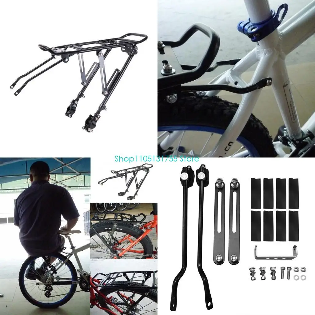 

K0EF Rear Bike Rack Cargo Rack Universal Adjustable Cycling Equipment Stand