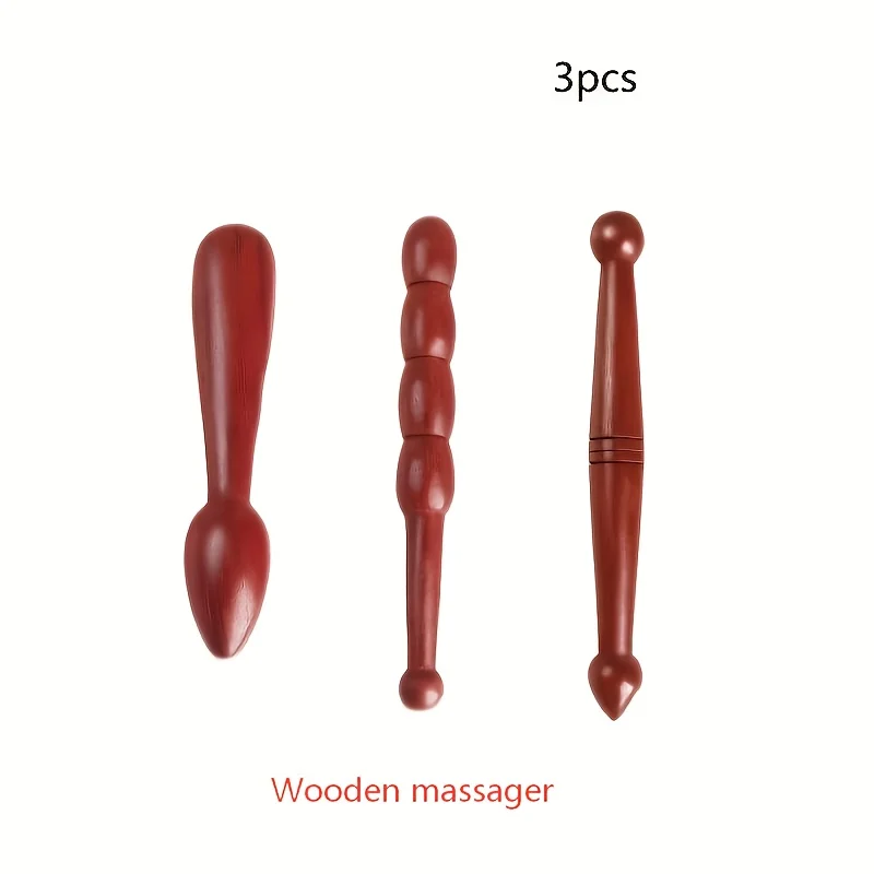 3A wooden massager，Wooden acupressure stick，Unblocking the meridians around the eyes and nose，Foot massager，Muscle Release Stick