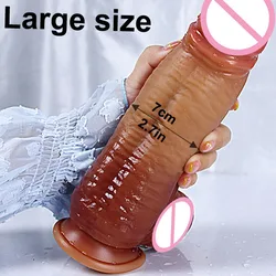 Realistic Big Diameter Dildo Soft Flesh Real with Suction Cup Dick Muscles Large G-spot Sex Anus Toys for Women Men Supplie Toys