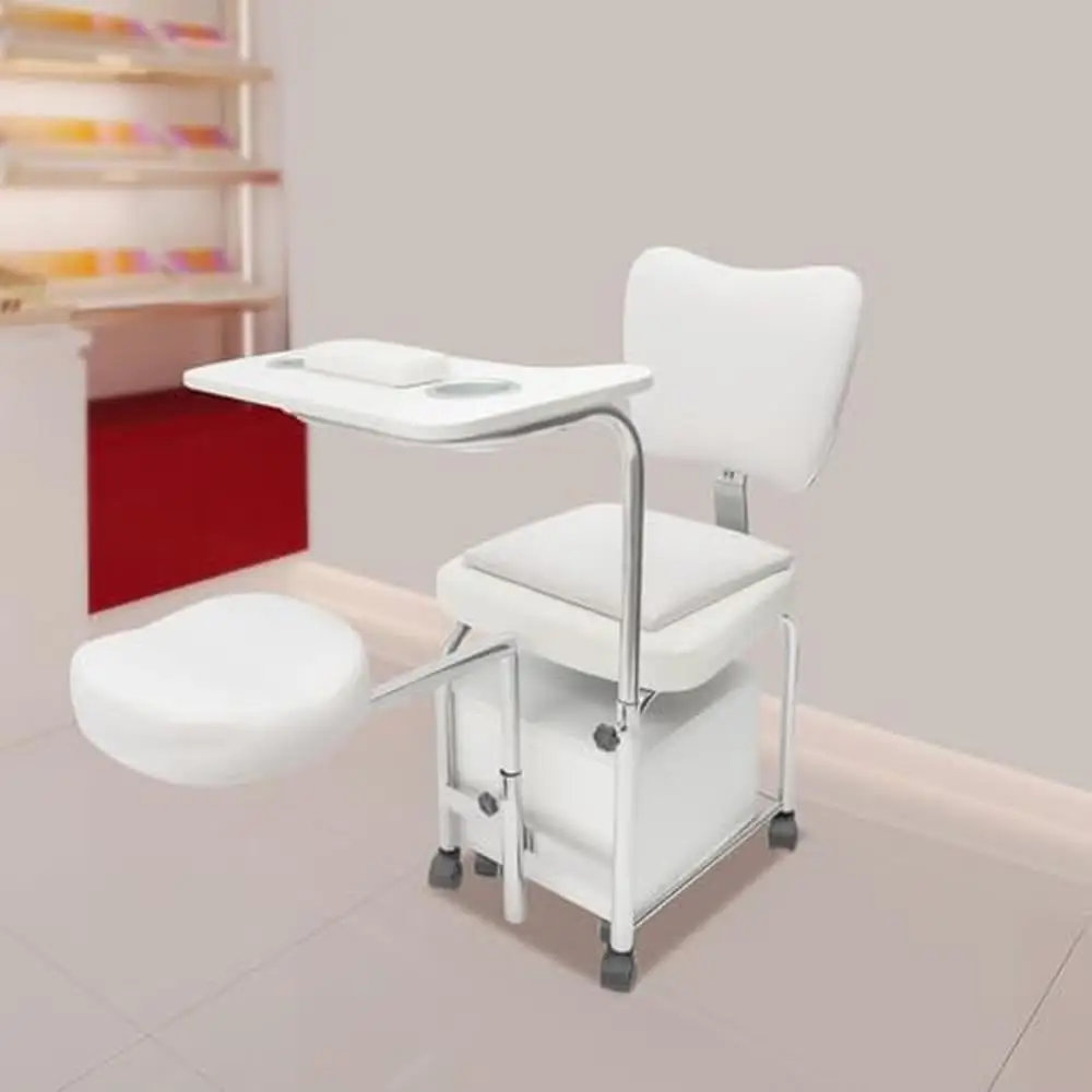 Sedia per manicure e pedicure Tavolo per unghie Carrello professionale Stazione regolabile Unità da scrivania Ruote rotanti Cassetti Massaggio spa di bellezza