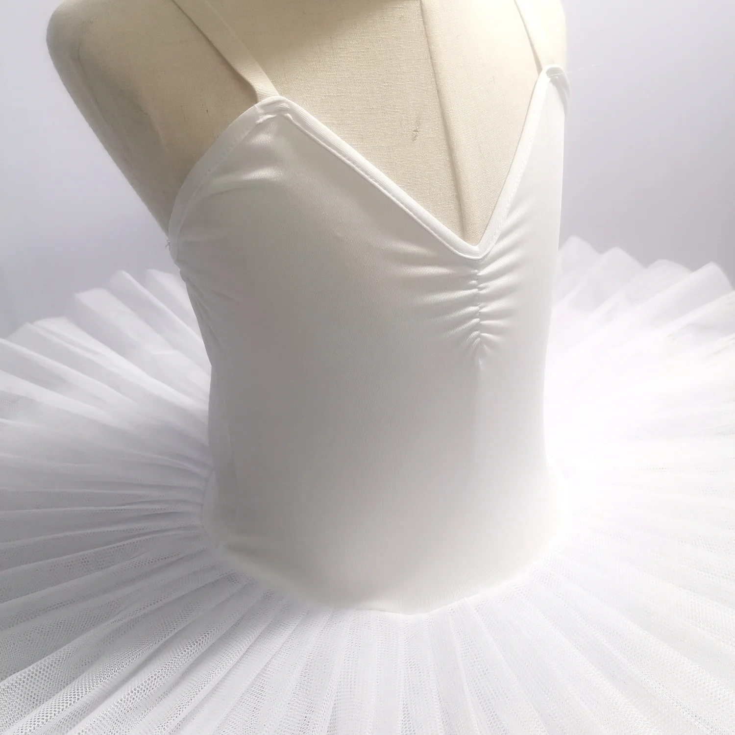 Falda tutú de Ballet blanca, vestido de Ballet del lago de los cisnes, disfraz de actuación para niños, ropa de danza del vientre profesional para escenario