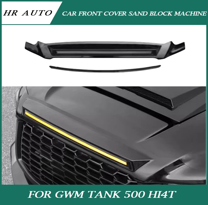 

Car Front Cover Sand Block Machine Fit for GWM Tank 500 Hi4t Modified LED Streamer Sand Block Machine Car Exterior Accessories
