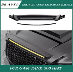 Car Front Cover Sand Block Machine Fit for GWM Tank 500 Hi4t Modified LED Streamer Sand Block Machine Car Exterior Accessories