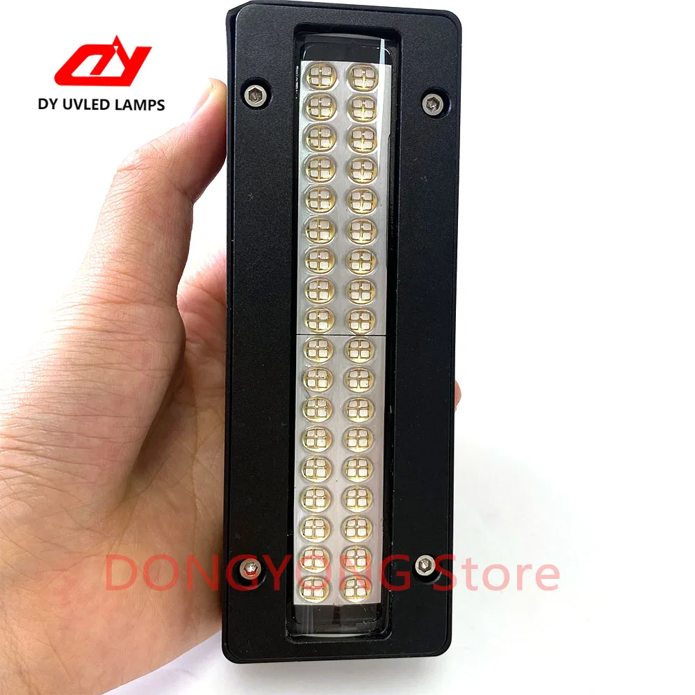 450W UV LED Curing Lamp Size 120*20mm Air Cooling UV Lamp High Intensity for UV Printer Ink 395nm/Epoxy Resin/Glue Curing Light