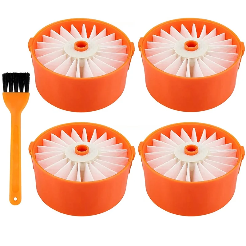 ส่วนประกอบตัวกรอง4แพ็คสำหรับเครื่องดูดฝุ่นไร้สายสีดำ + ชั้น BSV2020G