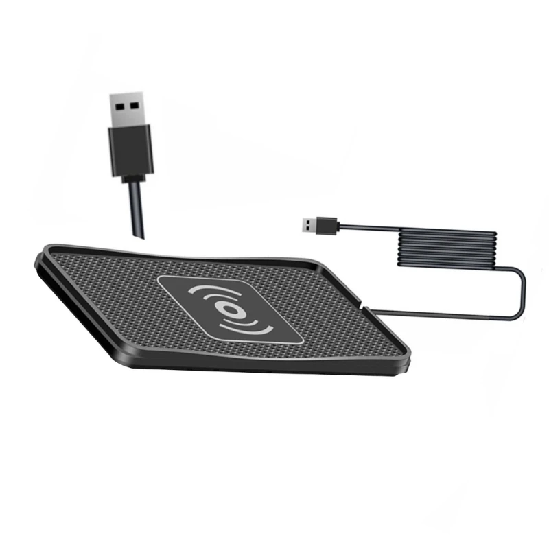 15W Car Wireless Mats Silicone NonSlip Pad for Smartphones Fast Charging