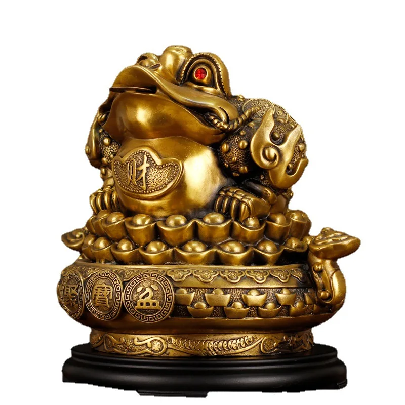 For All-brass cornucopia golden toad cicada ornament Ruyi living room store front office opening gift