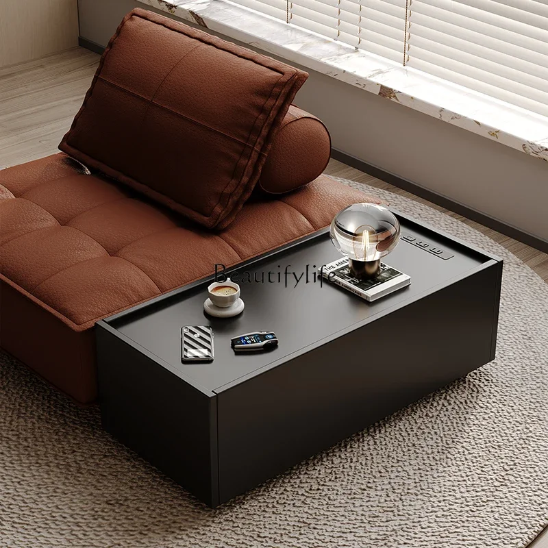 

LJYSolid wood side cabinet simple sofa crack middle storage cabinet