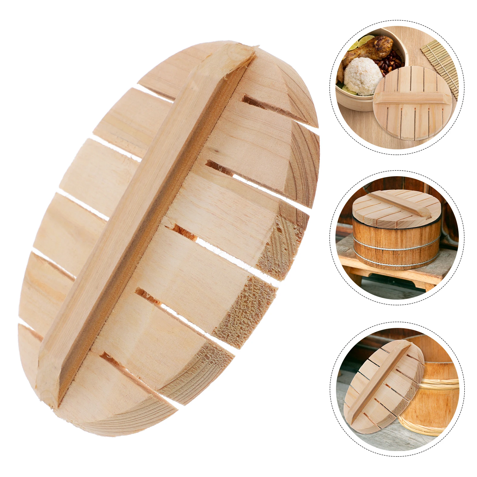 

Wooden Rice Steamer Bottom Plate 18cm Cedar Wood Authentic Flavor Reliable Quick Cooking Household Kitchen Tool