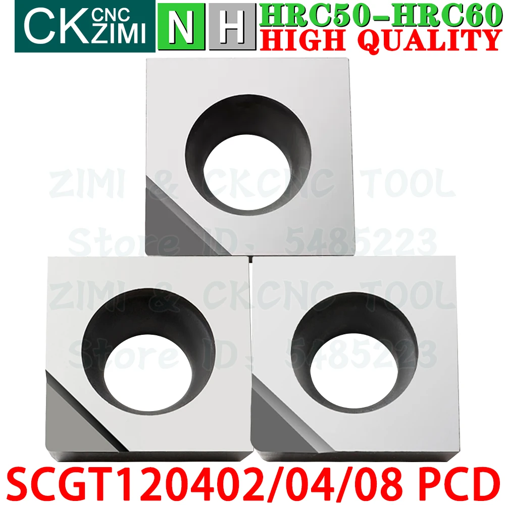 SCGT120402 PCD SCGT120404 PCD SCGT120408 PCD Пластины PCD Алмазные пластины для токарной обработки Инструменты Механический с SCGT1204 SCGT 1204 PCD ЧПУ Токарный станок для резки металла Инструменты для меди, алюминия