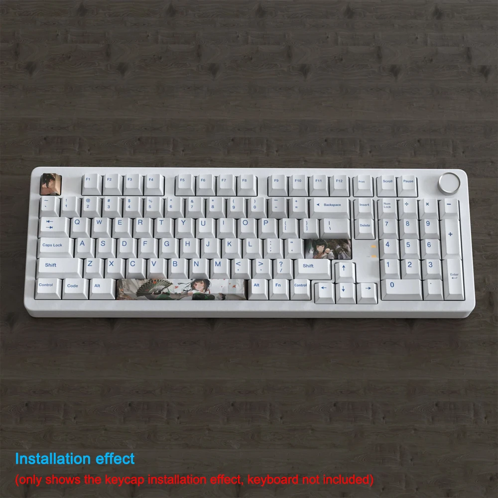 Punishing Gray Raven Anime Style Keycaps Dye Sublimation PBT Cherry Profile Mechanical Keyboard Keycap Set with 6.25U Spacebar