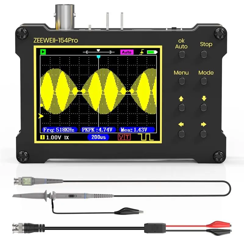AC23-Handheld Digital Oscilloscope Built-In Function Generator,40Msa/S Sampling Rate,18Mhz Bandwidth,Supports PWM,Persistence Du