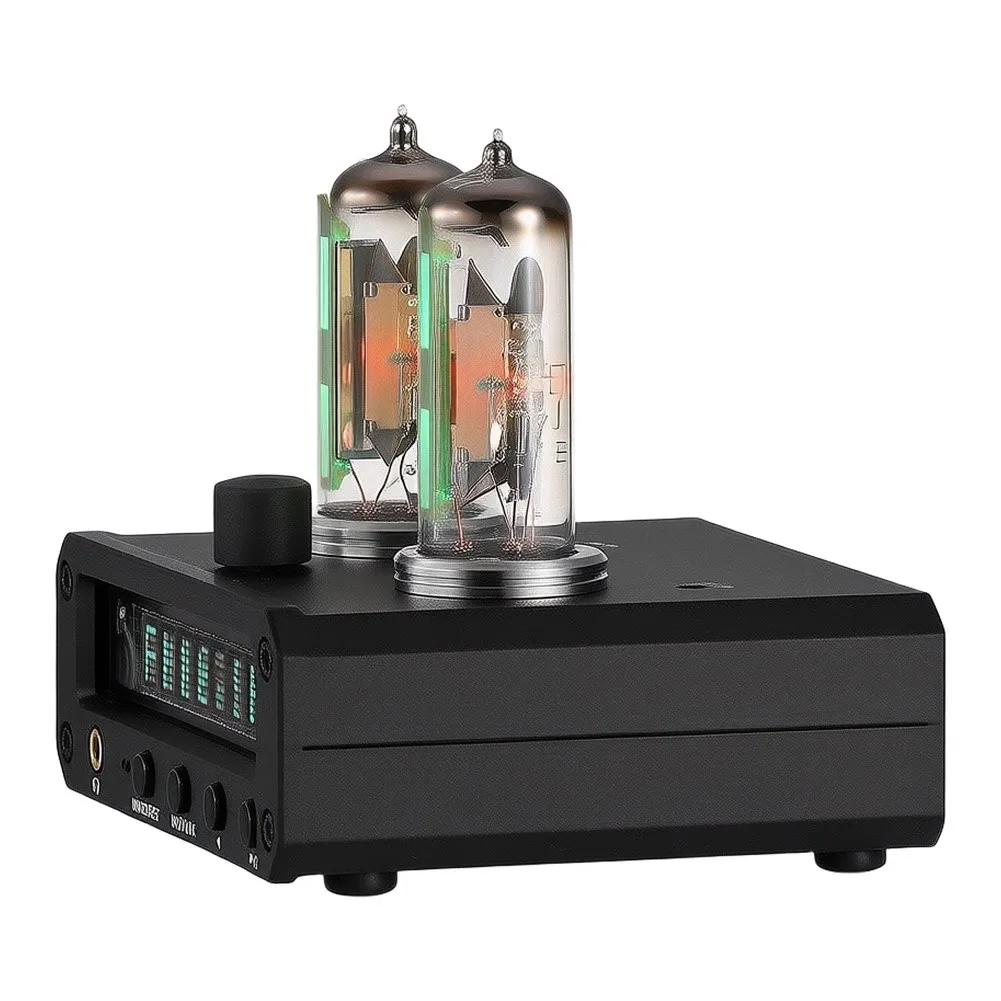 P2 Headphone Level Meter with 6E2 Vacuum Tube For VFD Display for FM For Radio and Digital Clock Functionality