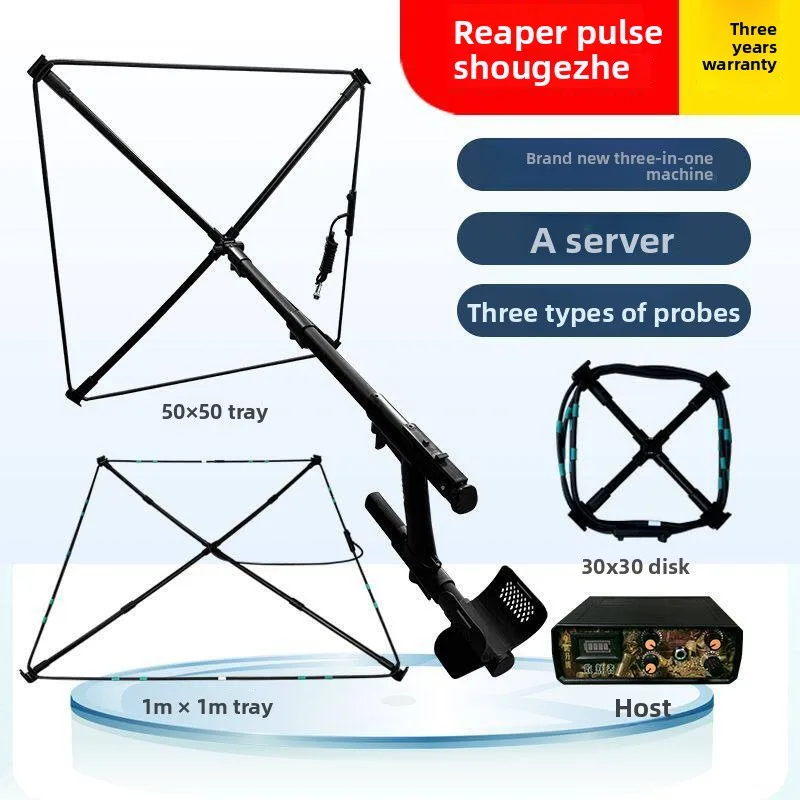 New Harvest-50 50-Disc Handheld Pulse Metal Detector with 50 cm Search Coil Outdoor Treasure Finder for Gold Silver Copper