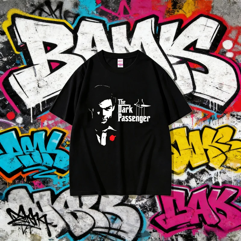 

2025Summer 90s Vintage TV Play Dexter Morgan The Dark Passenger Face Graphic T-shirts Men Women 100% Pure Cotton Printed T-shirt