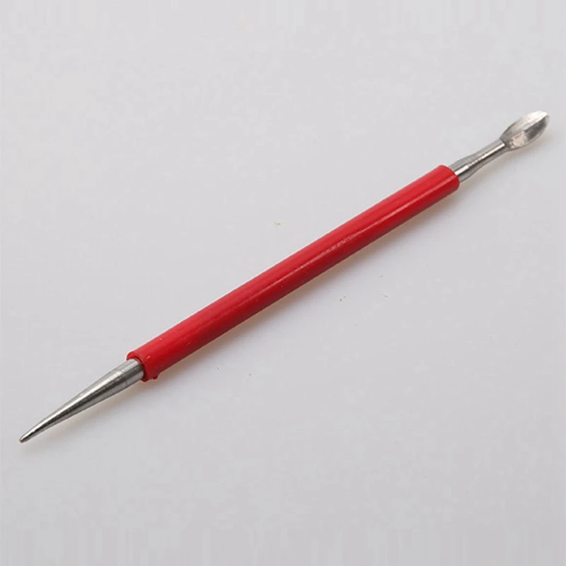 3Pcs DIY Handmade Leather Carving Tools DIY Hand-Made Leather Sculpture Red&Silver