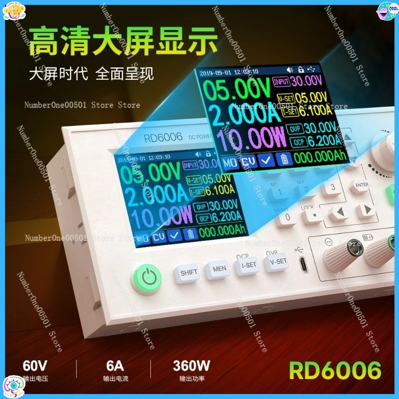 

Four-position Adjustable Power Supply RD6006 Multi-function Mobile Phone Charger Programmable DC Regulated Power Supply DIY