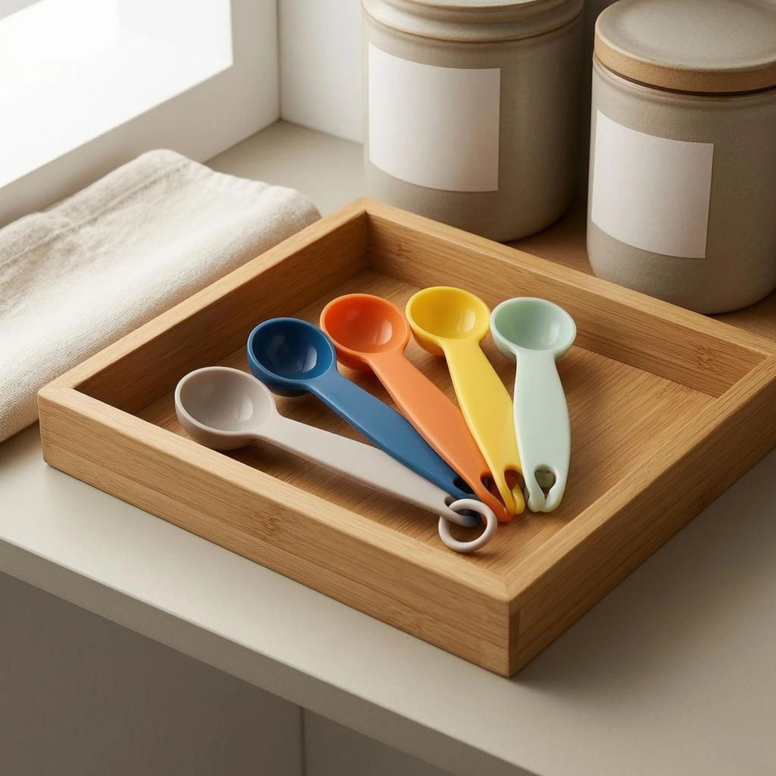 Meal Prep Easy - Çift Taraflı Ölçüm Kaşığı Seti Yuvarlak