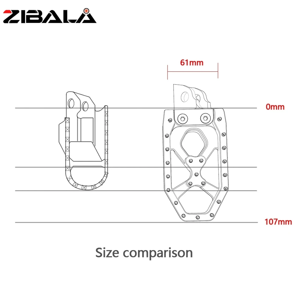 Motorcycle Forged Foot Pegs Rest Footpeg Bracket Footbracket Footrest Pedal For Suzuki RM85 DR-Z250 DR-Z125 DR650/SE DR250 DR350