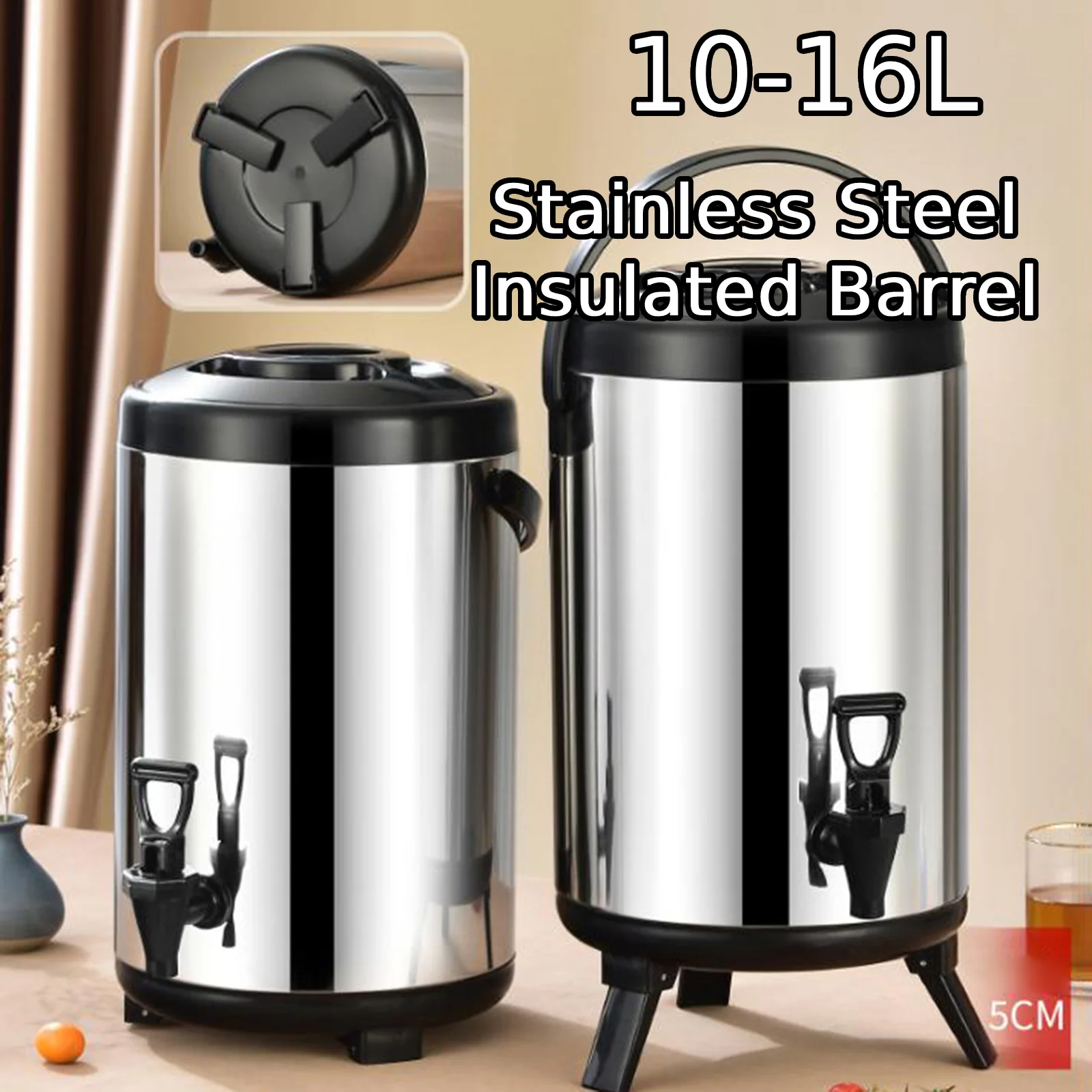 

Insulated Barrel Stainless Steel Large Capacity Double Walled Beverage Container Stock Pots for Tea Party Juice Home Hot Water